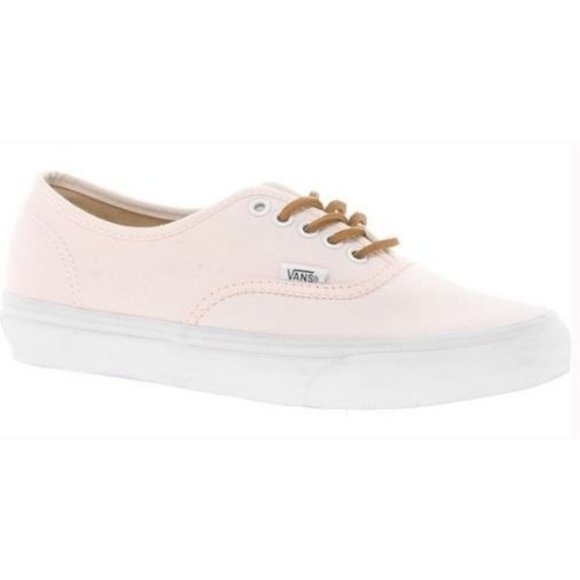 Vans Other - Vans Authentic Light Pink Canvas with Leather Laces Size 5.5 Mens 7 Wos 1315